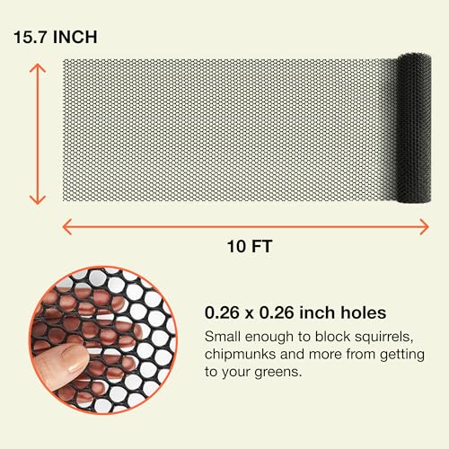 Maporch Plastic Chicken Wire Fencing for Pet Protection - 15.7" x 10ft, HDPE White Chicken Wire - Garden Fence Animal Barrier for Dogs, Cats and Rabbits (2-Pack) | 15.7" x 10ft - HDPE Home and Garden Netting - UV Resistant - Customizable Balcony Barrier f