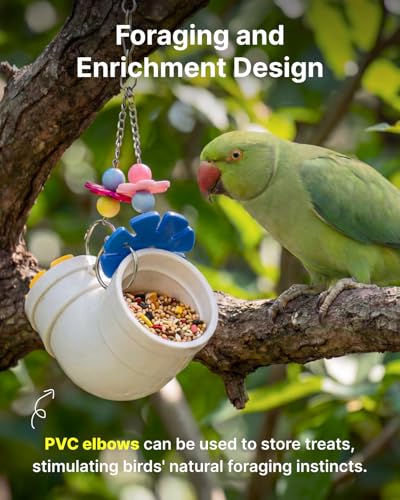 Hanging Foraging Chew Toy Interactive Treat Dispenser, Small Animal Cage Enrichment Puzzle Feeder for Rats, Guinea Pigs, Gerbils, Easy to Disassemble & Clean