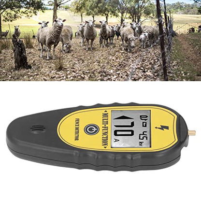 Fence Tester, Portable Electrical Fence Voltage Tester, Electrical Test Kit with Digital Multimeter,15KV LCD Screen for Livestock Farms