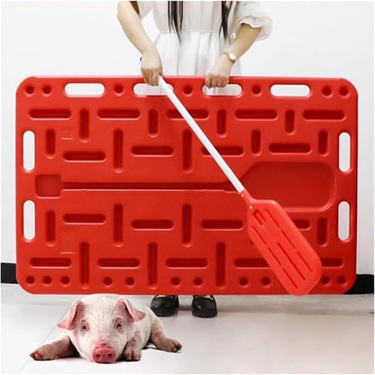 New Livestock Sorting Panel with Livestock Sorting Paddle, Lightweight and Sturdy Guide Panel for Pig, Cattle, Sheep, Goats, Large Pig Divider Board with Rounded Hand(47x31inch) - size: 47x31inch