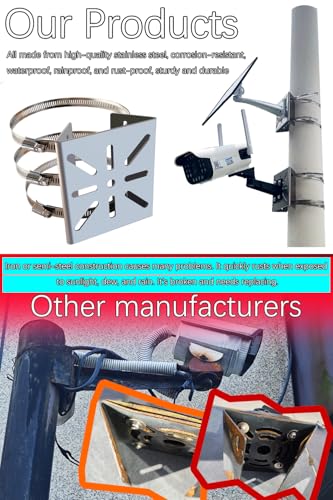 Stainless Steel Surveillance Camera Mounting Bracket, Pole Bracket, Camera Housing Bracket, No Drilling Required, Adjustable, Easy Installation, Surveillance Camera, Cylindrical Bracket (304-1) - color: 304-1