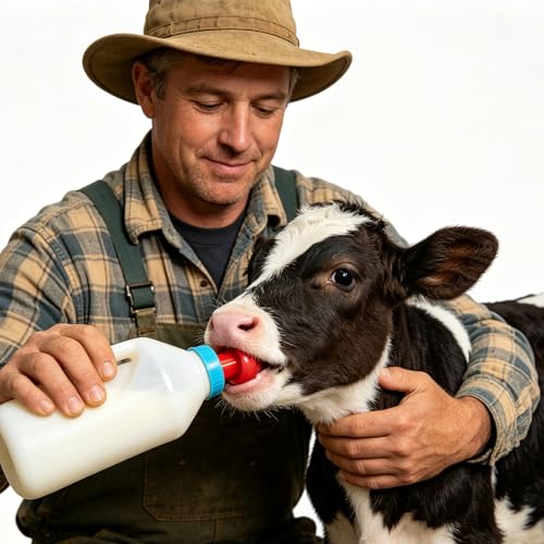 Large 2L Livestock Feeding Bottle Silicone Nursing Bottle for Calf Feeding Ergonomic Handle Farm Animal Feeder Safe Livestock Nursing