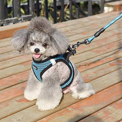 Dog Harness Step-in Breathable Puppy Cat Dog Vest Harnesses for Small Medium Dogs - color: Blue, size: X-Large (Chest 20''-24'', Weight 18-28 lb)