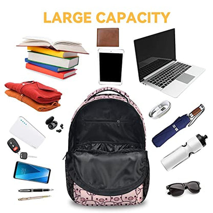 Personalized Pig Backpack Gifts with Text Name, 16 Inch Cute Pig Bookbag Durable, Lightweight, Large Capacity, Funny Animal Backpack for School Girls Kids Women - color: Style-1-1