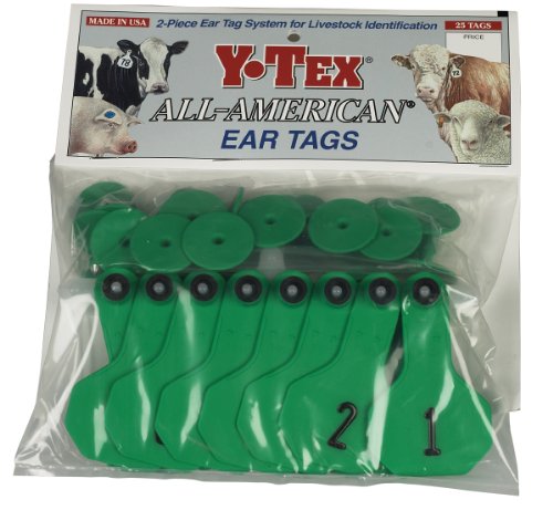 Y-Tex Small, Numbered (25) Color: Green Number: 76-100