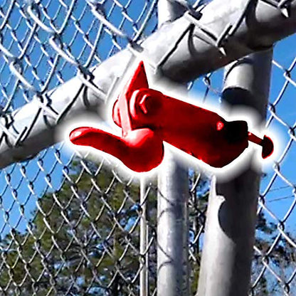 Chain Link Fence GATE HOLD BACK: Duck Bill Gate Holdback (1-5/8" to 2-3/8"). Holds The gate open for You while You work!
