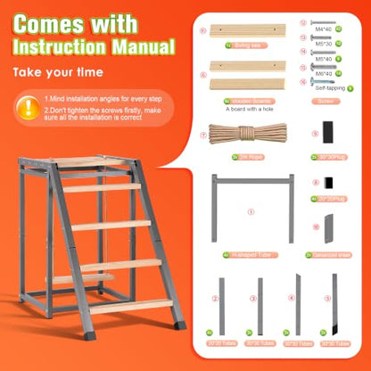 Chicken Coop Perch with Swing & Ladder for 6 to 10 Chickens