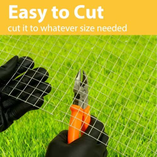 Hardware Cloth 48" x 100ft 1/2" Mesh, Chicken Wire Fencing 19 Gauge, Galvanized Rust-Resistant, Poultry Animal Netting for Chicken Coops, Protective Barriers, Garden Fencing (Gloves Included) - size: 1/2" 48" x 100ft 19Ga