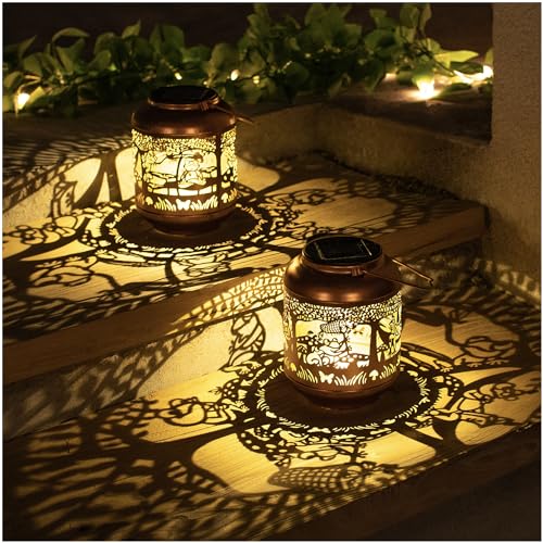 Frog Solar Lanterns Outdoor Waterproof,Hanging Solar Lights Frog Gifts for Women Men Metal LED Decorative Light for Yard,Patio,Lawn,Tabletop,Pathway,Landscape,Garden Decor - style: Frog