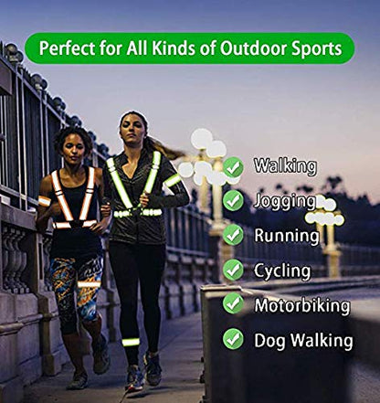 Chiwo Reflective Vest Running Gear 2Pack, High Visibility Adjustable Safety Ves for Night Cycling,Hiking, Jogging,Dog Walking - color: Blank Purple
