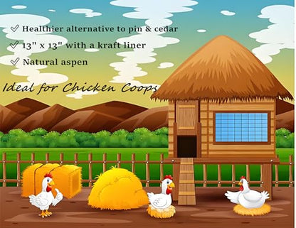 Premium Laying Hen Nesting Pads Laying Hen Nest Box Pads Aspen Excelsior Pads Nesting Pads Aspen Bedding s for Chicken Nesting Box and Rabbit Hutch 13" x 13" (12)