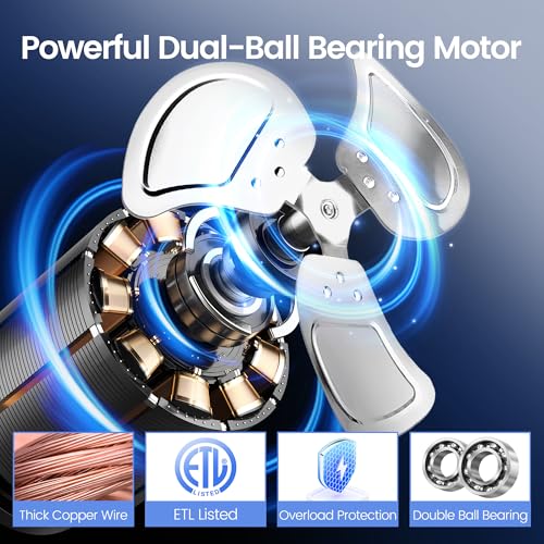Xcity Wall Mount Fan 20", 3-Speed, Oscillating New Model | 4650 CFM, Heavy-duty Metal Blade , The New Model Features a More Powerful Motor and Has a Lifespan of 50,000 Hours. - size: 20'' Oscillating Pro