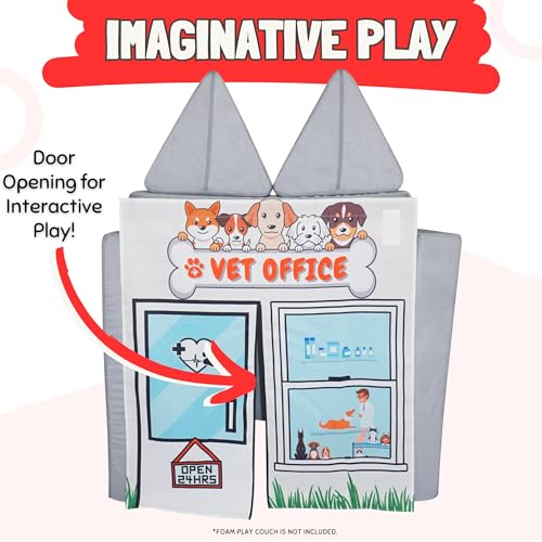 Couch Swag Play Panel for Childrens Foam Sofa Kids Couch (Vet Office) - style: Vet Office
