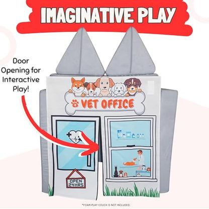 Couch Swag Play Panel for Childrens Foam Sofa Kids Couch (Vet Office) - style: Vet Office