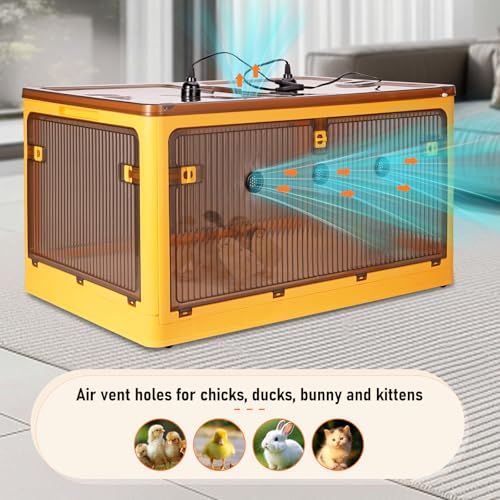 Chicken Brooder Box for Chicks Starter Kit, Large Chicken Brooder Heater Warms up to 30 Chicks, Poultry Breeding Box Suitable for Chick Duckling Parrot Lizard (26" L x 18" W x 14" H) - size: 26"L x 18"W x 14"H