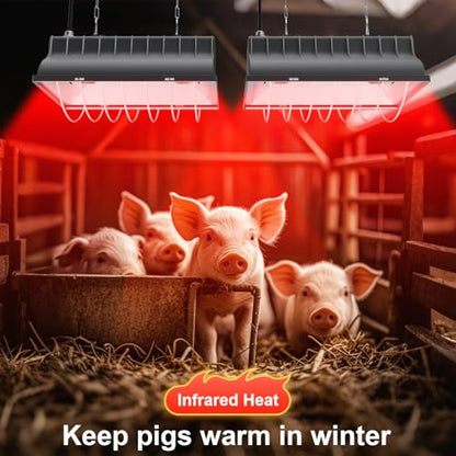 UTFEEDY Chicken Coop Heater, Aluminum Brooder Heater Lamp for 30 Chicks or Duckling, 250 Watts Heating Plate Lamp Warmer with Adjustable Temperature & 8 feet Iron Chain for Amphibians, Livestock, Pets - color: Grey