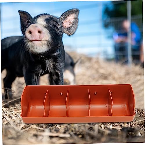 1piece Pig Feeding Trough Compartments Plastic Pig Feeder for Easy Feeding and Cleaning for Multiple Single Session