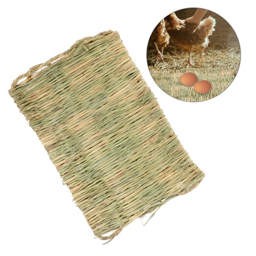 Yardwe Hen Nesting Pad Durable Straw Mat for Chicken Coop Washable Nest Box Liner for Egg Laying for Chickens Rabbits and Pets