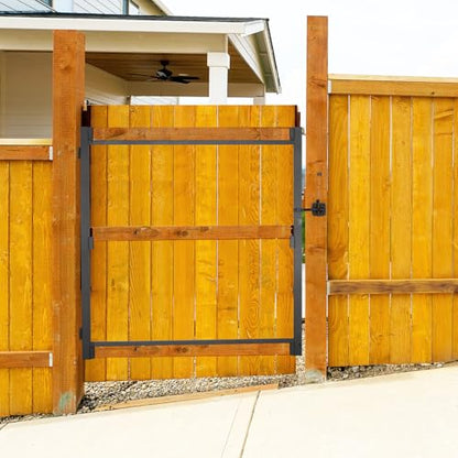 VEVOR Gate Building Kit, Fits 40 to 72 in Wide Openings, Up from 4 to 5 ft High Fence, Adjustable Gate Building Kit, Anti Sag Full Gate Frame Kit with Latch Lock and Screws, for Wooden Fence, Iron - size: 40"-72" wide openings, 4'-5' high