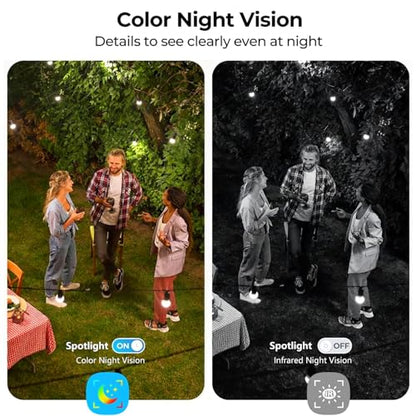 Security Cameras Wireless Outdoor 2K Solar Powered WiFi Cameras for Home Security,AI Motion Detection,Siren Alarm,Spotlight Color Night Vision,2-Way Audio,SD/Cloud Storage (2 Solar Cams)