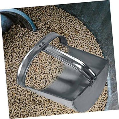 1pc Iron Shovel for Farm Supply Capacity Feeding Scoop for Poultry and Livestock Portable and Easy to Clean Farm Tool