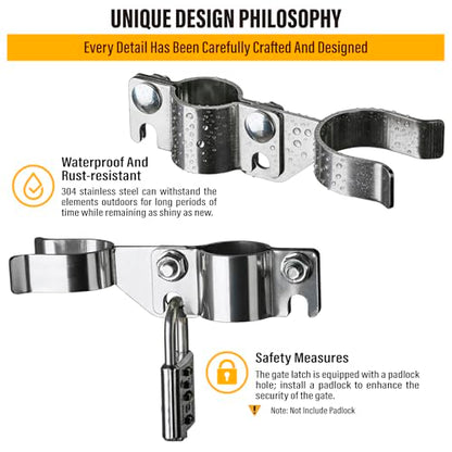 1-3/8" x 1-5/8" Chain Link Gate Latch Heavy Duty Stainless Steel Fence Gate Fork Latch Hardware with Padlock Hole 1pcs - color: 1-3/8"x1-5/8"