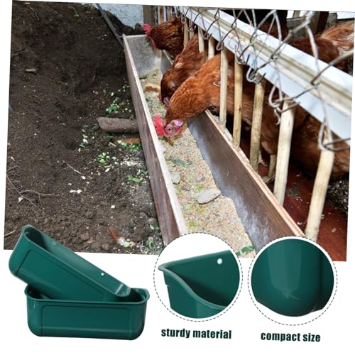 Galvanized Chicken Feeder Large Capacity Poultry Feeder Auto Feed Trough for Birds Feed Trough Bucket