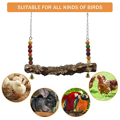 Chicken Bird Swing,Chicken Perch,Natural Wooden Swing Toys,Wood Stand for Chick,Safe and Relief of Stress,Chicken Coop Accessories,Coop Swing for Chicken Bird,Parrot,Hens (4pcs) - color: 4pcs