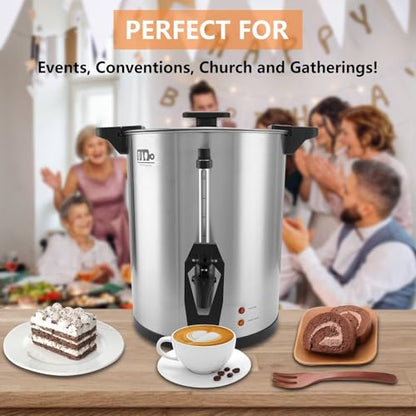 45 Cup 8L/2.11Gallon Commercial Coffee Urn, Festa Essential 950W Large Percolate Coffee Maker, Hot Beverage dispenser With Double Dripless Faucet,Quick-Brewing Hot Water Urn for Catering,Home,Events - size: 8L-45Cups
