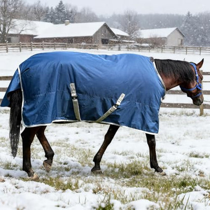 Winter 1200D Premium Turnout Horse Blanket,Medium Weight Waterproof Blanket - size: Back Length 72 inches ( 135cm ) no cover