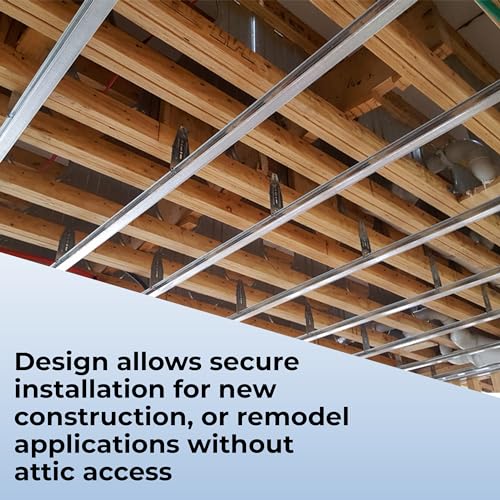 OHLECTRIC Saf-T-Brace For Ceiling Fans - Features 3 Teeth, Twist and Lock Design, 1.5" Heavy Duty Metal Electrical Box - Secure Installation For New, Remodel, Retrofit Application, Silver - size: Saf-T-Brace