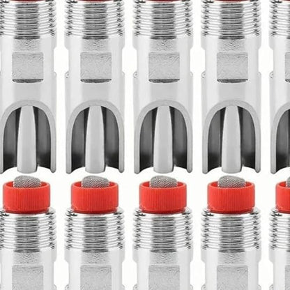 10 Pcs Stainless Steel Nipple Waterer for Cattle Horses Pigs Sows Dogs, Automatic Watering Drinker, with Brass Tips, Leak Prevention, Suitable for Large Animals, Easy to Use