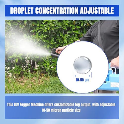 ULV Fogger Machine 6L (1.58 Gallon) Electric Portable Fogger Sprayer Ultra-Low Volume Atomizer for Indoor Home Hotel Outdoor Yard Gardens Church School