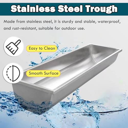Large Capacity Portable Livestock Feeding Trough & Waterer - Efficient Animal Feed & Water Station for Farms, Ranches, & Outdoor Use,100cm (39 2/5in) - size: 100cm (39 2/5in)