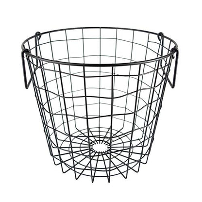 DII Metal Wire Mesh Stackable Utility Storage Bin, Small Round, 12x12x10", Black - color: Black, size: 12 x 12 x 10 inches