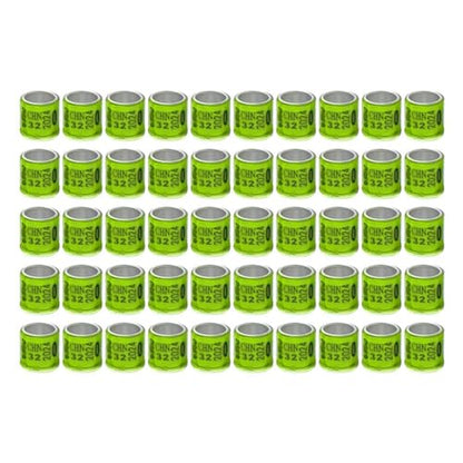 50 Pieces Pigeon Leg Rings Bird Aluminum Identification Clips Numbered Training Bands Reusable Suitable for Pigeon Flock