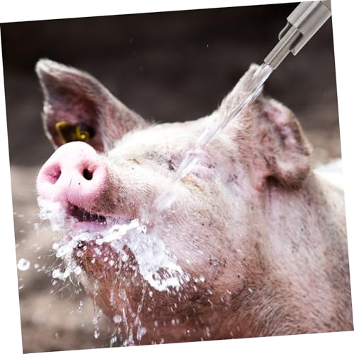 BESPORTBLE Pig Nipple Water Drinkers Livestock Waterer Stainless Steel Pig Waterer Piglets Drinking Dispenser No Waste Design