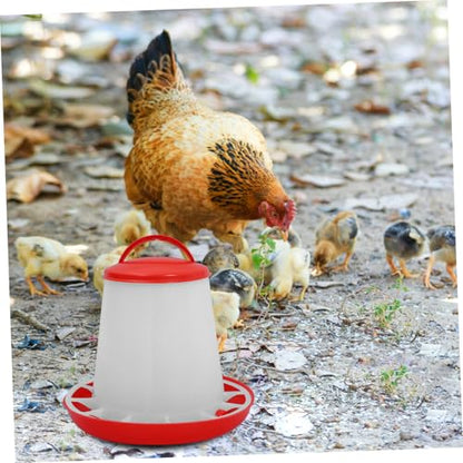 YARNOW Chicken Feeder Cover Large Capacity Automatic Feeder for Chickens Ducks Geese Reduces Waste Ensures Healthier Environment