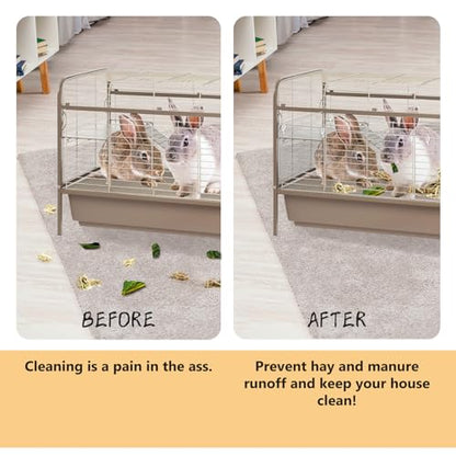 UNIFAMILY 10 Pcs Pet Cage Edge Liner Clear Urine Guard Side Lining, 14" x 4.5" Anti-Urine Splash Sheet for Ferret Rabbits Urine Guard Sheet Rat Critter Nation Cage Liner, Guinea Pig Cage Liners