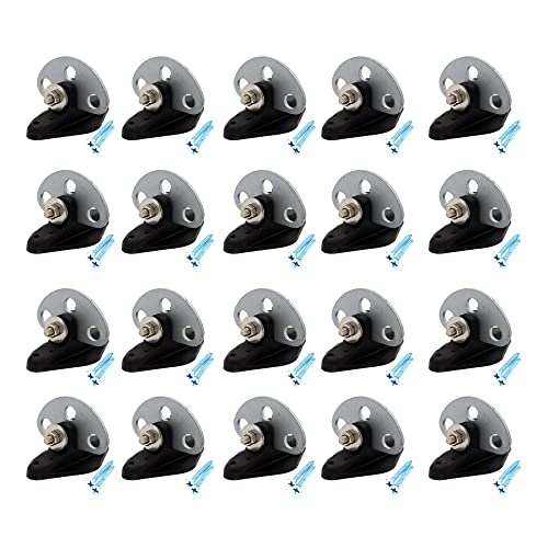 24 Pcs Pinlock insulators with 3 Point Gate Connector, Electric Fence Gate End