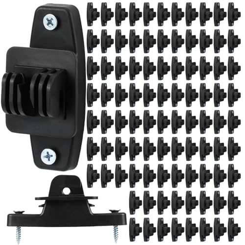 Pushglossy 200 Pcs Electric Wire Fence Insulators Electric Fence Wood Post Claw Insulators Accessories Nail Wood Post Nail on Insulator for Hi-tensile, Heavy Duty Fencing Wire Polywire (Black) - color: Black