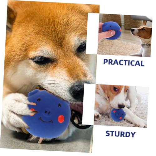 2pcs Pig-Shaped Dog Chew for Dogs and Puppies Squeaky Teething Balls for Dental Health and Interactive Play Indestructible Puppy