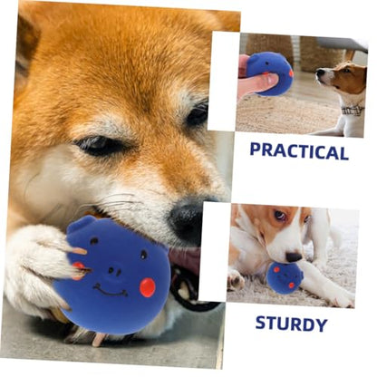 2pcs Pig-Shaped Dog Chew for Dogs and Puppies Squeaky Teething Balls for Dental Health and Interactive Play Indestructible Puppy