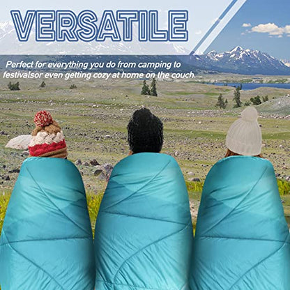 Outdoor Puffy Camping Blanket, Lightweight Down Alternative Printed Large Ultra Warm Quilt Waterproof for Traveling Picnic Beach Party Cold Weather (Green Mountain) - color: Green Mountain