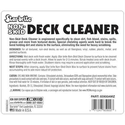 STAR BRITE Non-Skid Deck Cleaner & Protectant - Ultimate Boat Deck Wash - Protects Against Future Stains & UV - Ideal for Fiberglass, Vinyl, Plastic & Painted Surfaces -1 Gallon (085900) - style: 128 OZ Gallon