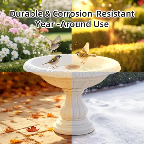 Bird Bath Copper Disk, Pure Copper Bird Bath Purification Disc, Save Cleaning Time, Chemical Free,Safe Natural Solution for Birdbaths Bowls&Waterfall Fountain, Year-Round Use (4 pcs) - style: 4 pcs
