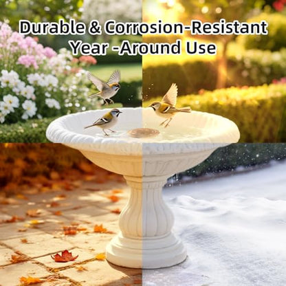 Bird Bath Copper Disk, Pure Copper Bird Bath Purification Disc, Save Cleaning Time, Chemical Free,Safe Natural Solution for Birdbaths Bowls&Waterfall Fountain, Year-Round Use (3 pcs) - style: 3 pcs