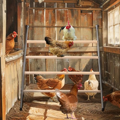 PETSFIT Square Chicken Roosting Perch, Perfect for Backyard Poultry, Chickens Perch for Coop, Easy to Assemble&Clean, Farm Chicken Toys (55" L x 40" W) - size: 55.0"L x 40.0"W x 2.5"H
