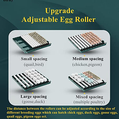 Egg Automatic Incubator 24-60 Eggs Intelligent Incubators for Hatching Eggs, Poultry Hatching Machine for Chicken Duck Goose Quail Bird Pigeon