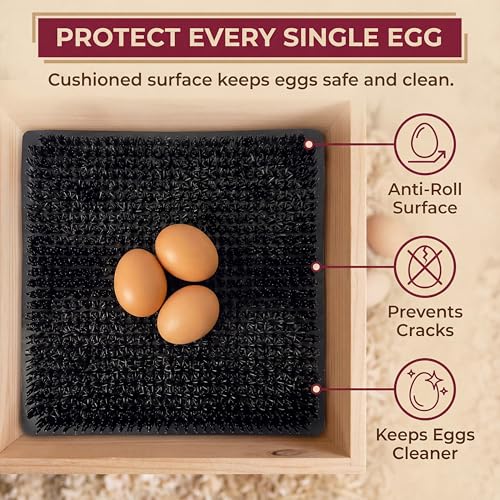 4 Pack Ultra Soft Washable Chicken Nesting Pads for Chicken Coop — Premium Food Grade Mats — 100% BPA Free — Durable & Easy to Clean Reusable Nesting Pads - size: 4 Pack